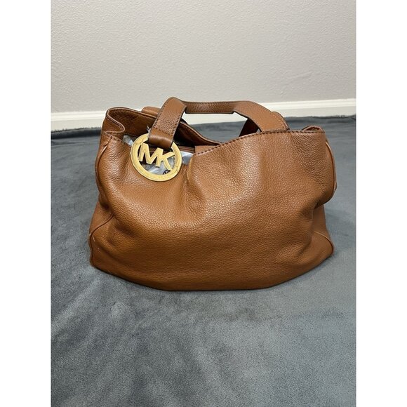 Michael Kors Fulton Large Leather East West Tote Bag luggage color - Picture 4 of 16